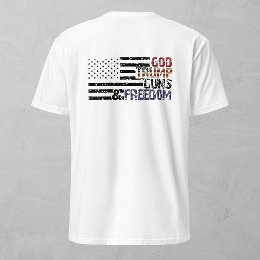 Unisex Tee - God Trump Guns Freedom